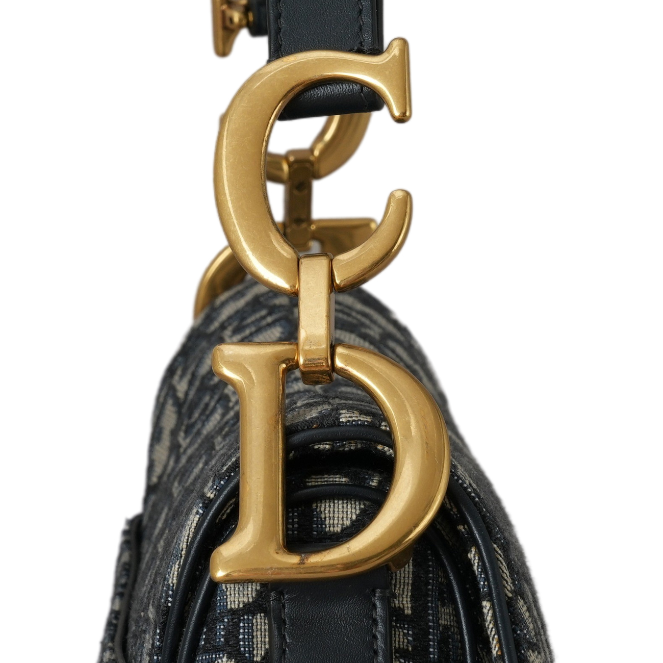 CHRISTIAN DIOR(USED)크리스찬디올 오블리크 새들백 미듐